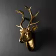 Väggdekor Wallity Bust of Deer Guld Polyester 26x38x17 cm - Dekorationer, prydnadsföremål - 8683743851942 - 7