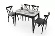 Matbord Hanah Home Dolunay Vit Marmormönster Spånskiva 100x75x60 cm - Matbord - 8684283011612 - 1