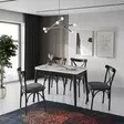 Matbord Hanah Home Dolunay Vit Marmormönster Spånskiva 100x75x60 cm - Matbord - 8684283011612 - 3