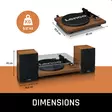 Skivspelare med inbyggd förstärkare och Bluetooth® samt 2 externa högtalare Wood - Skivspelare och nålar - 8711902073222 - 56