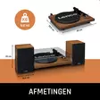 Skivspelare med inbyggd förstärkare och Bluetooth® samt 2 externa högtalare Wood - Skivspelare och nålar - 8711902073222 - 58