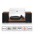 Skivspelare med inbyggd förstärkare och Bluetooth® samt 2 externa högtalare Wood - Skivspelare och nålar - 8711902073222 - 1