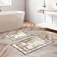 Lyxigt badrumsmatteset (2 st), flerfärgat, 50 x 60 cm, 60 x 100 cm, antibakteriellt - Badrumsmattor och våtrumsmattor - 8683342420792 - 2