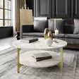 Soffbord Hanah Home Versy Guld Spånskiva 90x90x36,8 cm - Soffbord - 8681875921212 - 2