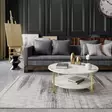 Soffbord Hanah Home Versy Guld Spånskiva 90x90x36,8 cm - Soffbord - 8681875921212 - 3