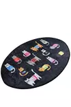 Matta Conceptum Hypnose Black Cats Oval DJT Flerfärgad Polyester 60x90 cm - Små mattor och gångmattor - 8681875899122 - 1