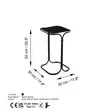 Soffbord Hanah Home Shb 001 Svart Metall 30x52x30 cm - Soffbord - 8684282360582 - 6