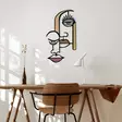 Väggdekor Metall Wallity Kubizm Flerfärgad Metall Trä 68x39 cm - Dekorationer, prydnadsföremål - 8684282053842 - 4
