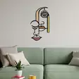 Väggdekor Metall Wallity Kubizm Flerfärgad Metall Trä 68x39 cm - Dekorationer, prydnadsföremål - 8684282053842 - 5