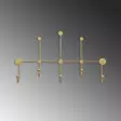 Vägghängare Wallity Iyon-A Guld Metall 80x45x10 cm - Klädhängare - 8684282359982 - 5