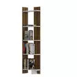 Bokhylla Hanah Home Als Valnöt Vit Spånskiva 45x170x22 cm - Bokhyllor - 8681875385502 - 1