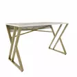 Skrivbord Hanah Home Gyza Vit Guld Spånskiva 120x60x75 cm - Skrivbord - 8683743118052 - 1