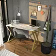 Skrivbord Hanah Home Gyza Vit Guld Spånskiva 120x60x75 cm - Skrivbord - 8683743118052 - 4
