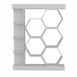 Bokhylla Hanah Home Sueno Vit Spånskiva 140x29,6x177,4 cm - Bokhyllor - 8683743117192 - 1
