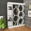 Bokhylla Hanah Home Sueno Vit Spånskiva 140x29,6x177,4 cm - Bokhyllor - 8683743117192 - 3