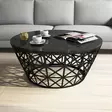 Soffbord Hanah Home Stil Svart Spånskiva 90x38x90 cm - Soffbord - 8681875827842 - 2