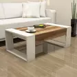 Soffbord Hanah Home Venüs Valnöt Cream Spånskiva 102x37,6x60 cm - Soffbord - 8681875183832 - 2