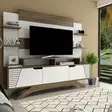 TV-bänk Hanah Home Deparo Valnöt Vit Spånskiva 180x148,6x29,5 cm - TV-bänkar - 8681875445022 - 3