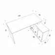 Skrivbord Hanah Home Basak Calisma Masas? Vit Spånskiva 130x74x60 cm - Skrivbord - 8681181622872 - 8