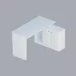 Skrivbord Hanah Home Basak Calisma Masas? Vit Spånskiva 130x74x60 cm - Skrivbord - 8681181622872 - 6