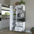 Förvaringsskåp Hanah Home JE112 Vit Spånskiva 90x198,6x40 cm - Skåp och byråer - 8684282480952 - 8
