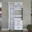 Förvaringsskåp Hanah Home JE112 Vit Spånskiva 90x198,6x40 cm - Skåp och byråer - 8684282480952 - 9