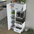 Förvaringsskåp Hanah Home JE112 Vit Spånskiva 90x198,6x40 cm - Skåp och byråer - 8684282480952 - 7