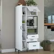 Förvaringsskåp Hanah Home JE112 Vit Spånskiva 90x198,6x40 cm - Skåp och byråer - 8684282480952 - 6