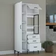Förvaringsskåp Hanah Home JE112 Vit Spånskiva 90x198,6x40 cm - Skåp och byråer - 8684282480952 - 11