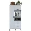 Förvaringsskåp Hanah Home JE112 Vit Spånskiva 90x198,6x40 cm - Skåp och byråer - 8684282480952 - 1