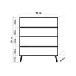 Förvaringsskåp Hanah Home Multilux Sonoma Ek Spånskiva 95x111x36 cm - Skåp och byråer - 8681875340952 - 9