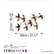 Väggdekor Metall Wallity Flying Birds Flerfärgad Metall 69x41x7 cm 3 Delar - Dekorationer, prydnadsföremål - 8683742873822 - 7