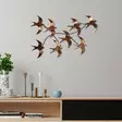 Väggdekor Metall Wallity Flying Birds Flerfärgad Metall 69x41x7 cm 3 Delar - Dekorationer, prydnadsföremål - 8683742873822 - 2