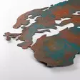 Väggdekor Metall Wallity World Map Medium Flerfärgad Metall 150x59 cm 2 Delar - Dekorationer, prydnadsföremål - 8683743851522 - 7