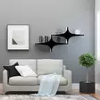 Vägghylla Hanah Home Susen 2 Svart Spånskiva 135x69x20 cm - Vägghyllor - 8682870163522 - 2