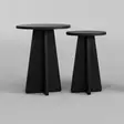 Soffbord Hanah Home Mushroom 2 Svart Spånskiva 40x50x40 cm 30x45x30 cm - Soffbord - 8684282515302 - 4