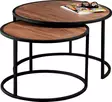 Sidobord Hanah Home Tambur Valnöt Spånskiva 80x50x80 cm 66x43x66 cm - Sidobord och extrabord - 8681875561852 - 1