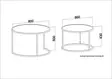 Sidobord Hanah Home Tambur Valnöt Spånskiva 80x50x80 cm 66x43x66 cm - Sidobord och extrabord - 8681875561852 - 4