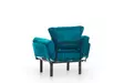 Öronlappsfåtölj Atelier del Sofa Nitta Petrolgrön Polyester 95x70x85 cm - Fåtöljer - 8681875833812 - 11