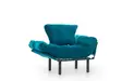 Öronlappsfåtölj Atelier del Sofa Nitta Petrolgrön Polyester 95x70x85 cm - Fåtöljer - 8681875833812 - 7