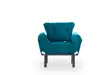 Öronlappsfåtölj Atelier del Sofa Nitta Petrolgrön Polyester 95x70x85 cm - Fåtöljer - 8681875833812 - 4