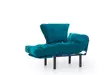 Öronlappsfåtölj Atelier del Sofa Nitta Petrolgrön Polyester 95x70x85 cm - Fåtöljer - 8681875833812 - 5