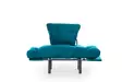 Öronlappsfåtölj Atelier del Sofa Nitta Petrolgrön Polyester 95x70x85 cm - Fåtöljer - 8681875833812 - 10