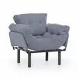 Öronlappsfåtölj Atelier del Sofa Nitta Grå Polyester 95x70x85 cm - Fåtöljer - 8681875833782 - 8