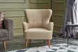 Öronlappsfåtölj Atelier del Sofa Karina Cream Sammet 73x80x87 cm - Fåtöljer - 8683342008082 - 3