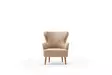 Öronlappsfåtölj Atelier del Sofa Karina Cream Sammet 73x80x87 cm - Fåtöljer - 8683342008082 - 1