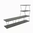 Vardagsrumsmöbelset Hanah Home Basak Antracit Spånskiva Metall 150x93x30 cm - Möbler - 8683742690122 - 1