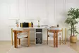 Skrivbord Nordure Twin White Guld Spånskiva 240x74x60 cm - Skrivbord - 8684282978572 - 4