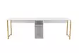 Skrivbord Nordure Twin White Guld Spånskiva 240x74x60 cm - Skrivbord - 8684282978572 - 1