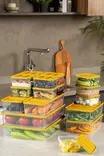 Förvaringslåda Set Hermia Orange Plast 17 Delar - Matlådor och matförvaringsbehållare - 8684283210312 - 3